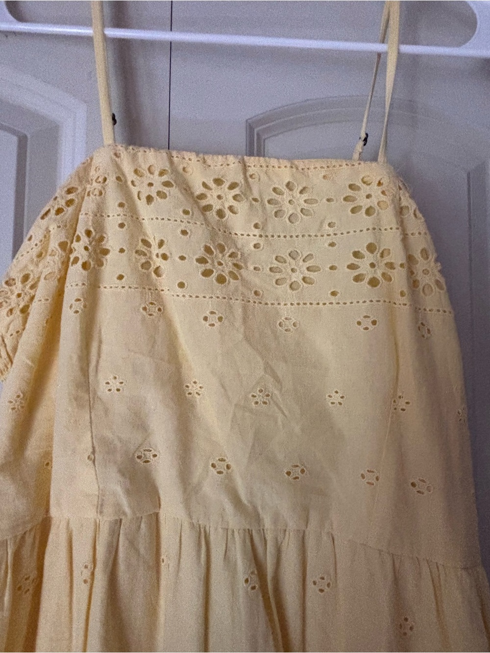 Yellow Eyelet Maxi Dress - Picture 2 of 4